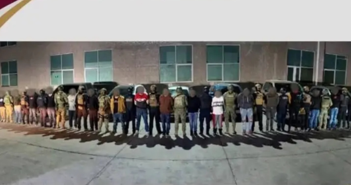 La PGJ de Hidalgo y la Policía Estatal detuvieron el pasado 5 de noviembre en el municipio de Atotonilco de Tula, Hidalgo, a 23 presuntos criminales.