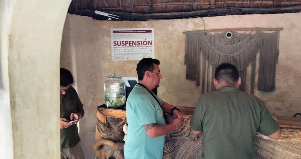 La Profeco colocó ayer sellos de suspensión en cuatro hoteles de Parque Jaguar en Tulum, Quintana Roo, por ofrecer servicios turísticos a sobreprecio.
