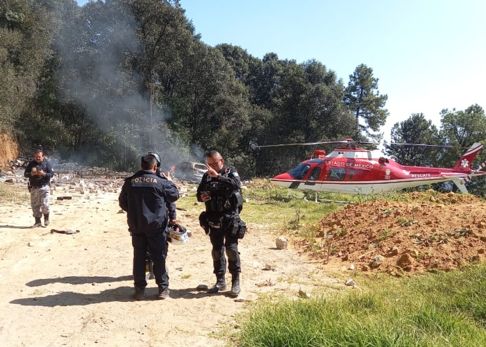 Un polvorín explotó en el municipio de Huixquilucan, Estado de México, lo que arrojó un saldo de una persona fallecida y cinco lesionados.