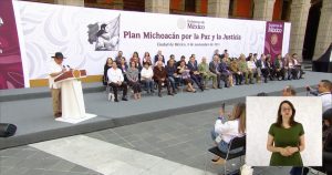 El Gabinete de Seguridad ofreció el "Plan Michoacán por la Paz y la Justicia" para enfrentar la violencia y la inseguridad, ya que "es una prioridad nacional".