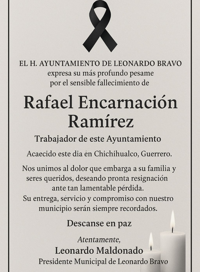 The director of Rural Development of the Municipal Government of Leonardo Bravo (Chichihualco), Rafael Encarnación Ramírez, was shot to death yesterday afternoon.