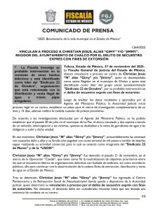 Juez vincula a proceso a regidor de Chalco por el delito de secuestro exprés