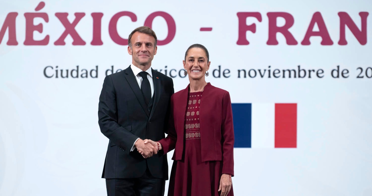 Emmanuel Macron y Claudia Sheinbaum
