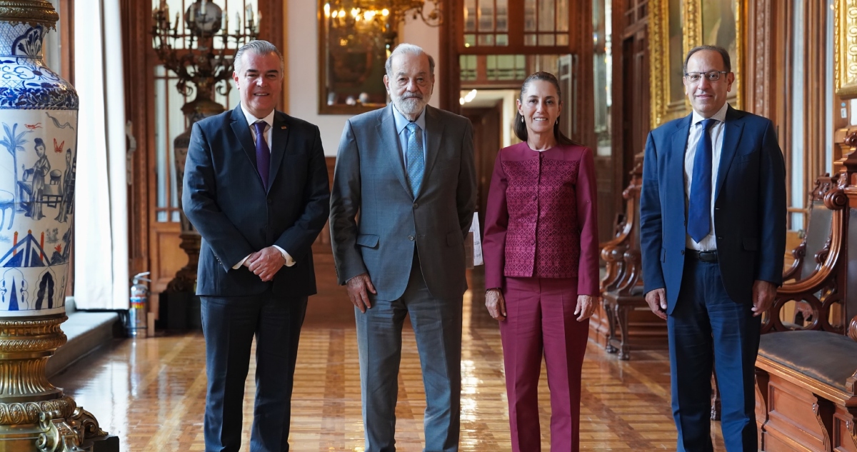Claudia Sheinbaum y Carlos Slim dialogaron.