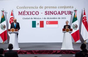 La Presidenta Sheinbaum ofreció una rueda de prensa conjunta con Tharman Shanmugaratnam, Presidente de Singapur, tras la reunión bilateral y con empresarios en Palacio Nacional