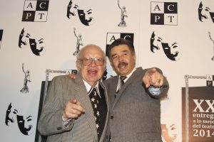 Eduardo Manzano, de "Los Polivoces", con Jorge Ortiz de Pinedo.