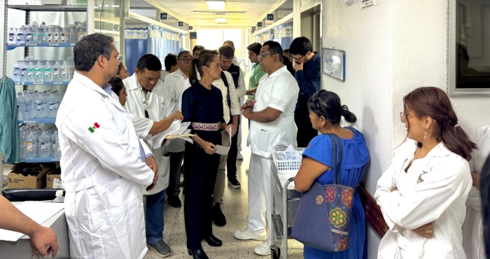 Sheinbaum ha visitado a las víctimas y a los familiares del descarrilamiento del Tren Interoceánico.
