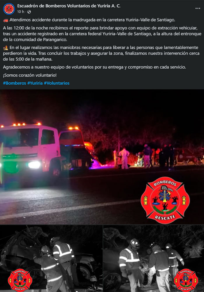 Fallecen dos agentes de la Guardia Nacional en accidente carretero en Guanajuato