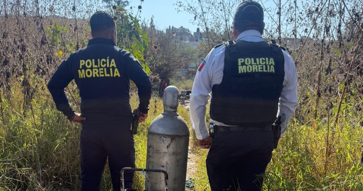 La Policía Municipal de Morelia recuperó este miércoles el cilindro con gas cloro que fue sustraído ayer de un pozo en la colonia Dr. Miguel Silva González.