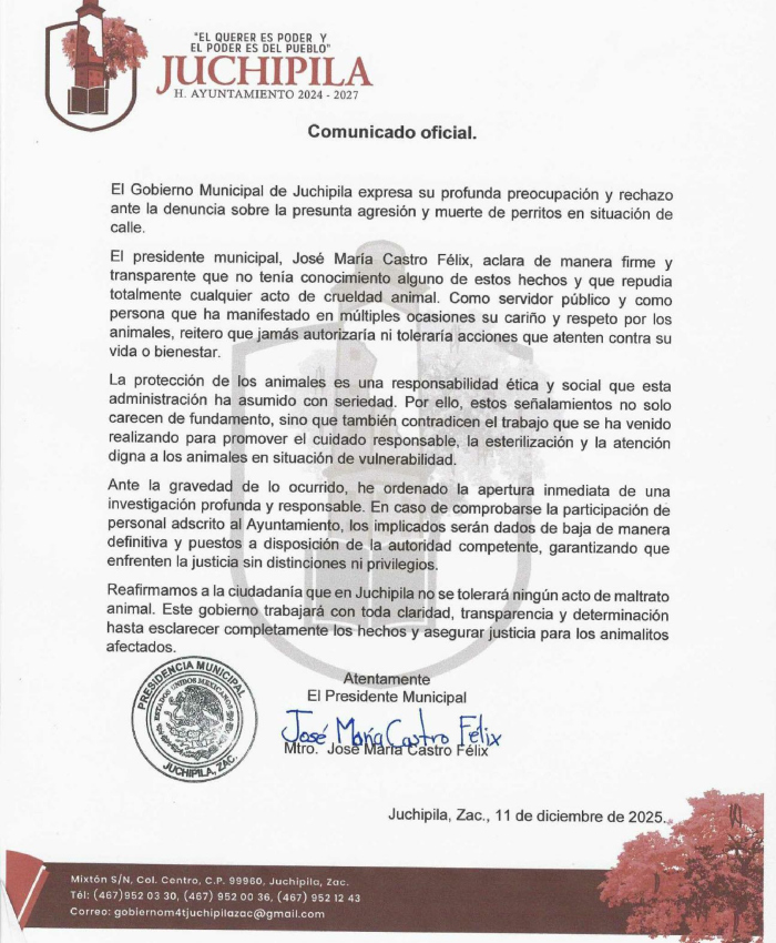 Comunicado Juchipila