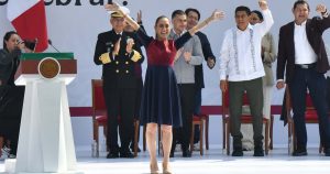 La Presidenta Claudia Sheinbaum Pardo encabezó este sábado la celebración de los siete años del arribó de la Cuarta Transformación en el Zócalo capitalino.