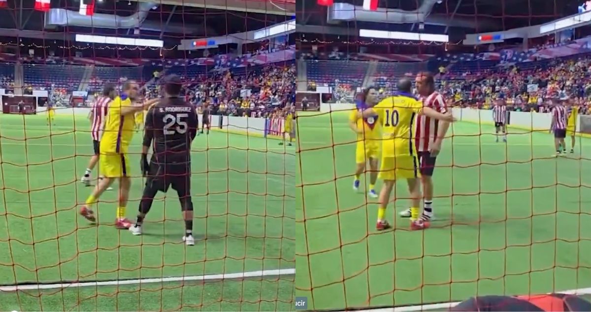 Cuauhtémoc Blanco provocó una bronca durante un partido de leyendas entre las Águilas contra las Chivas que se disputó en EU.
