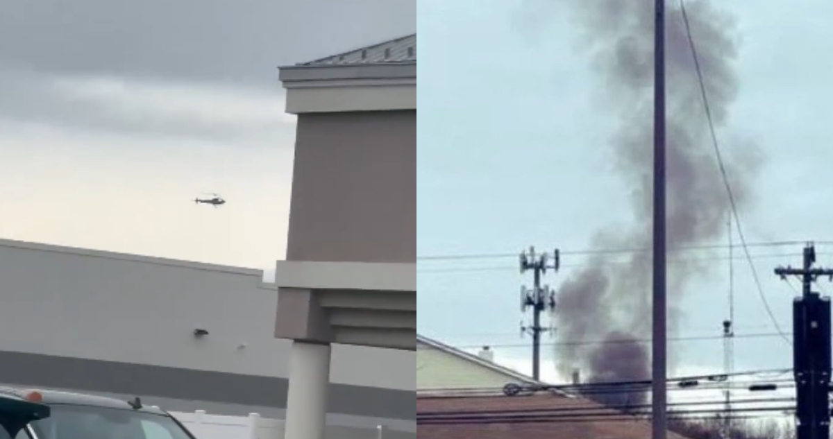 Choque de helicópteros en Nueva Jersey, EU.