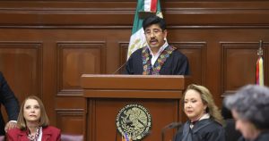 El Ministro presidente de la SCJN, Hugo Aguilar, rindió su primer informe de labores a 100 días donde resaltó que recibió una "Corte lenta, anquilosada.