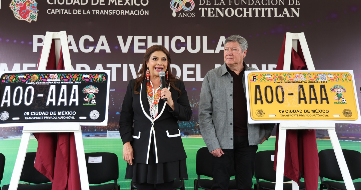 Placas conmemorativas para el Mundial 2026.