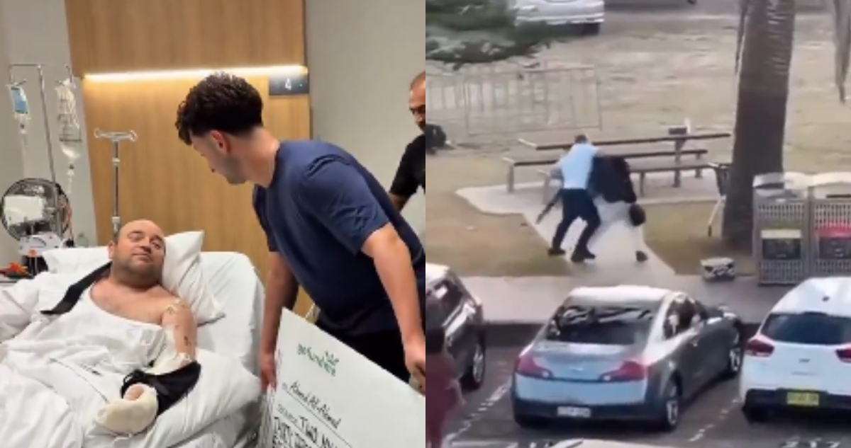 El hombre que redujo a uno de los atacantes en Sídney recibe cheque de 2.5 mdd-