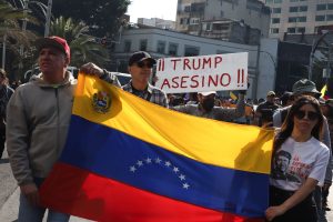 Manifestación contra la intervención de Estados Unidos en Venezuela. Foto: Cuartoscuro.