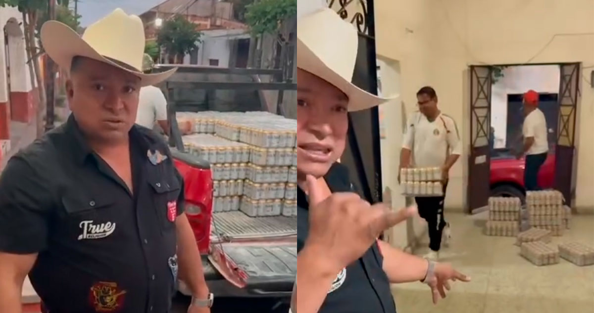 El Alcalde de Amacuzac, Morelos, presumió la compra de 24 mil latas de cerveza y otros insumos para la fiesta patronal del municipio