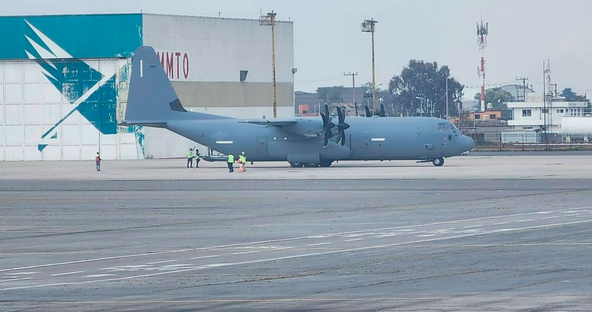 El avión Hércules de EU que bajó en Toluca viene para capacitación, informa México