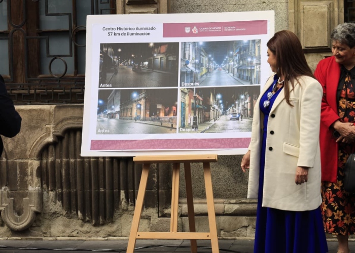 La Jefa de Gobierno de la CdMx, Clara Brugada Molina, anunció el programa de encendido Monumental del Centro Histórico, para mejorar el alumbrado público.