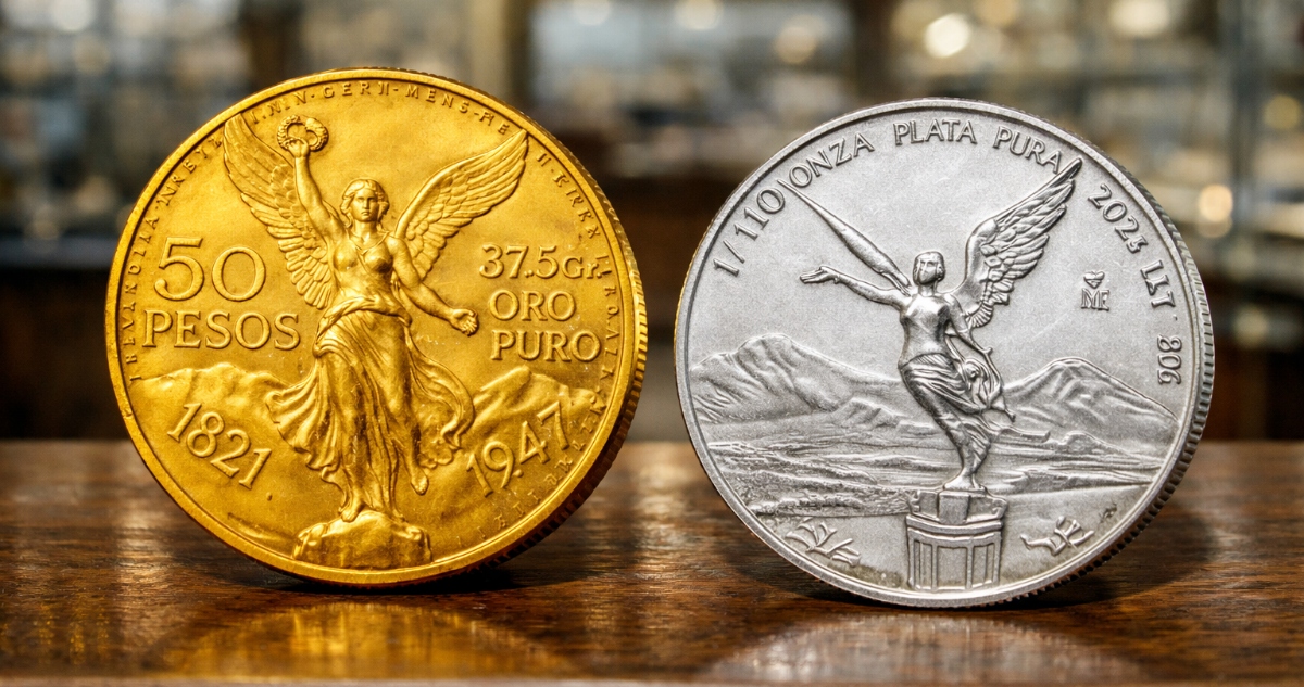 Precio del centenario de oro y onza de plata