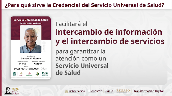 El Gobierno de México presentó la nueva credencial del Servicio Universal de Salud, la cual permitirá a toda la población acceder a servicio médico gratuito.