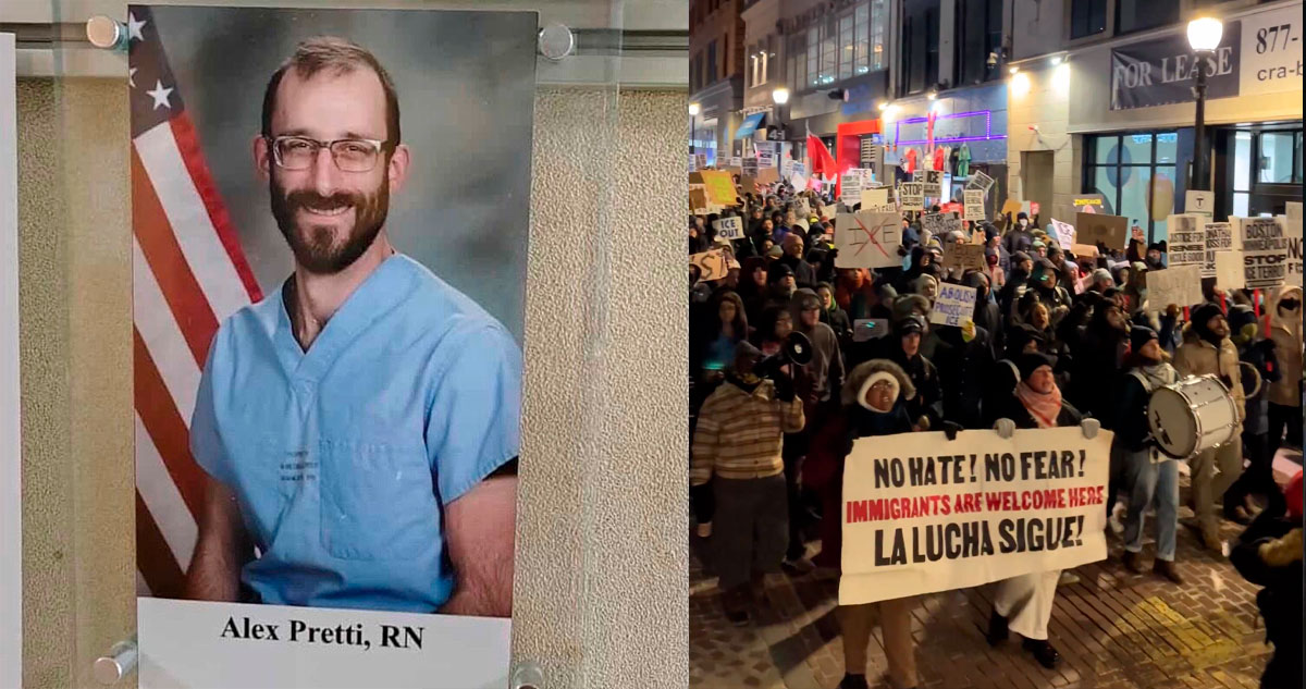 EU vive horas de furia por el asesinato de enfermero, en manos de la policía de Trump