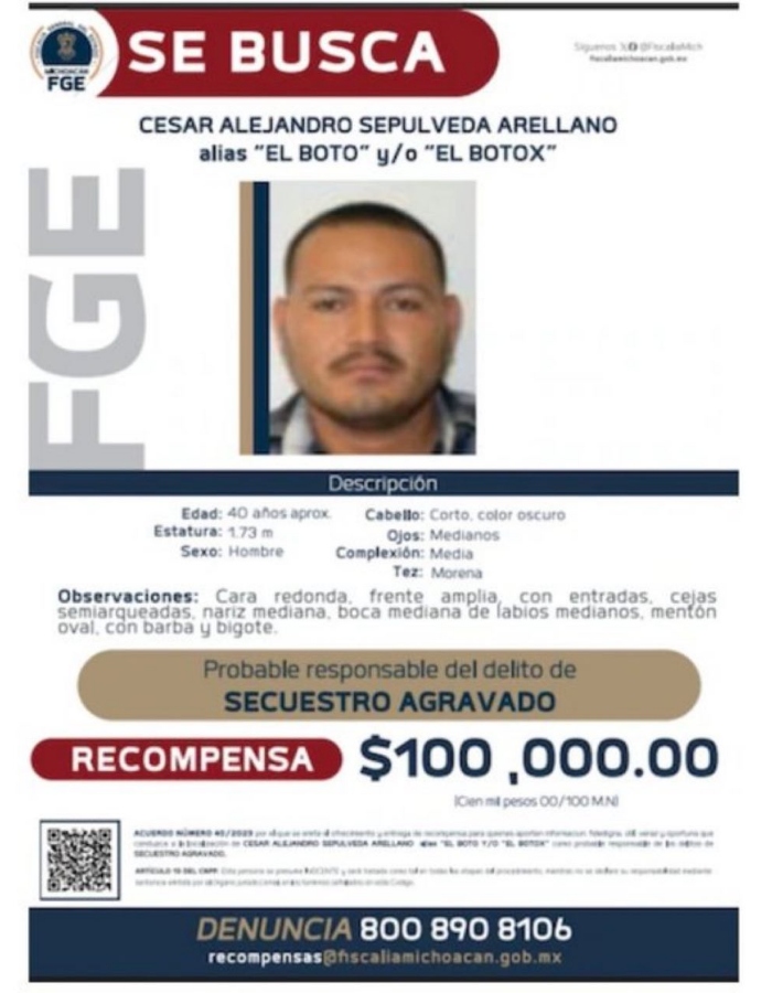 Detienen a “El Bótox” por asesinato de Bernardo Bravo.