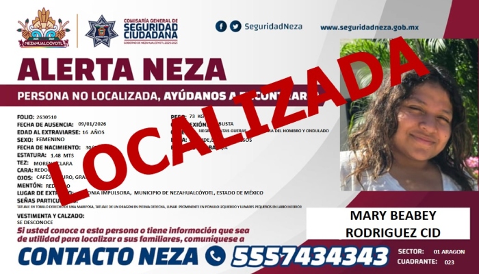 Las hermanas de 10 y 16 años de edad, Mary Beabey y Sabine Yohumil, fueron localizadas por autoridades en la TAPO; se encontraban en calidad de desaparecidas.