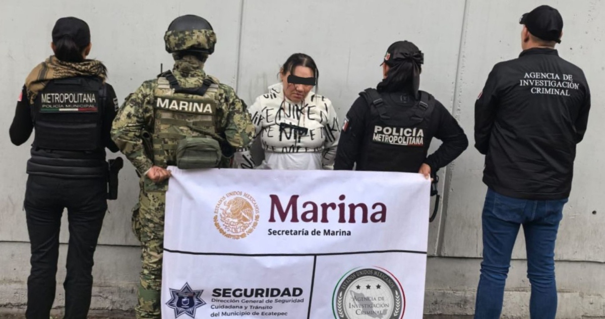 Elementos de la Policía Metropolitana de Ecatepec detuvieron en este Municipio a Nancy "N", alias "Valeria", por presuntos vínculos con "La Chokiza".