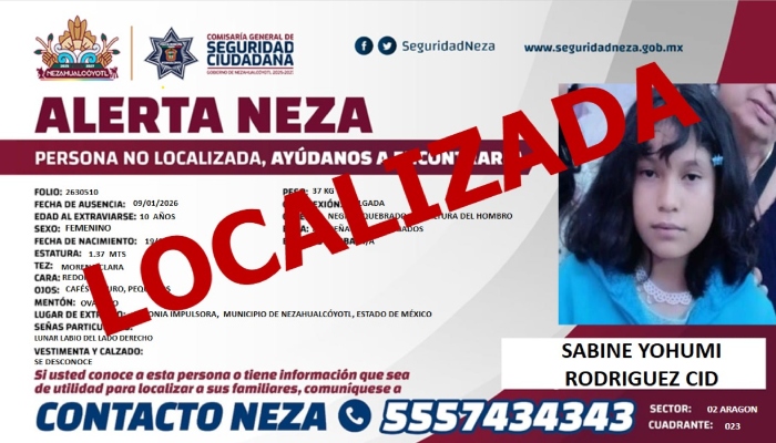 Las hermanas de 10 y 16 años de edad, Mary Beabey y Sabine Yohumil, fueron localizadas por autoridades en la TAPO; se encontraban en calidad de desaparecidas.