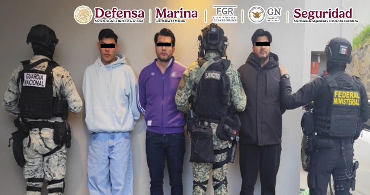 Fuerzas Armadas capturan a Uber "N" y tres más del CJNG en Jalisco y Nayarit.