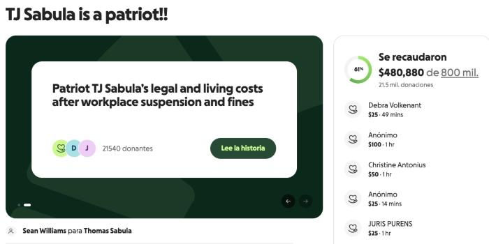 Trabajador que gritó a Trump ha recaudado casi medio millón de dólares