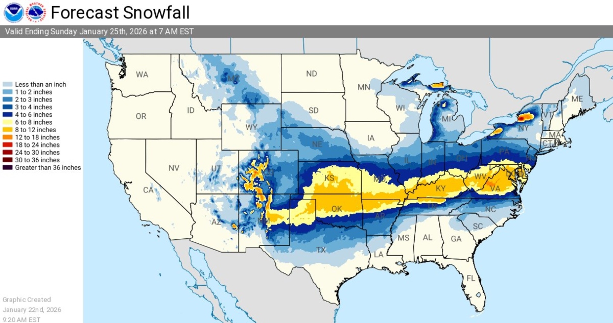 Viene una tormenta invernal peligrosa. Viene desde Canadá. Se extenderá por los dos tercios orientales de EU este fin de semana. También alcanzará a México.