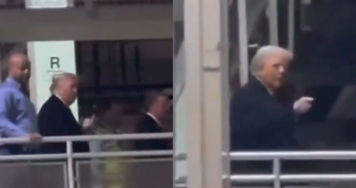 Trump le hizo una seña obscena a trabajadores.