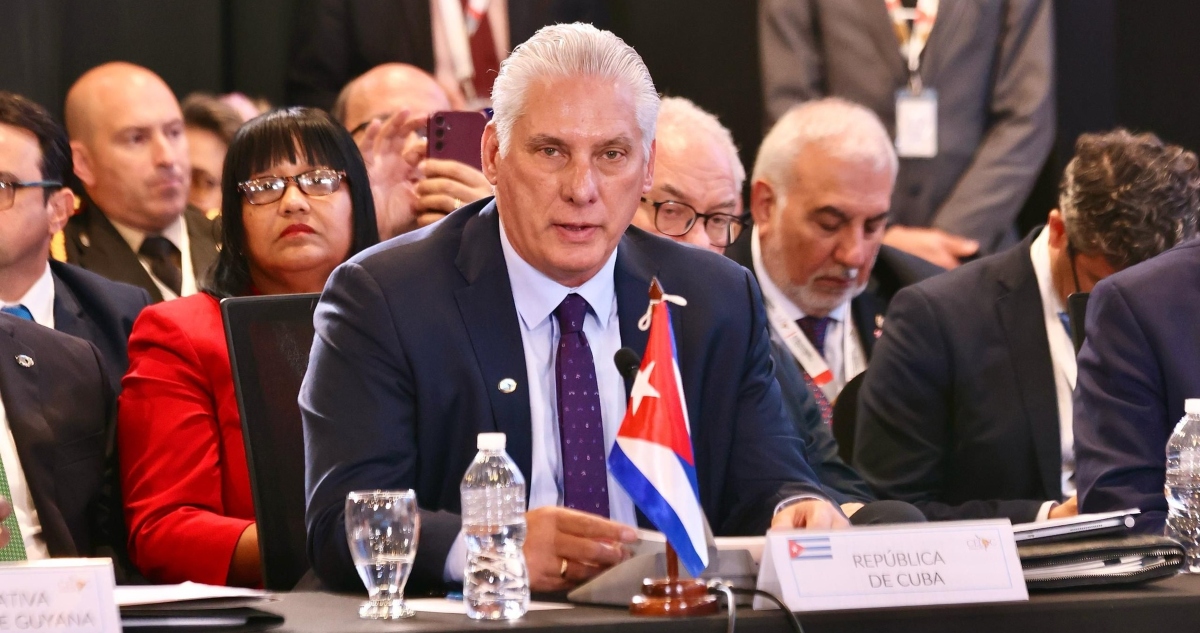 Miguel Díaz-Canel condenó el "bloqueo genocida" de Estados Unidos contra Cuba.