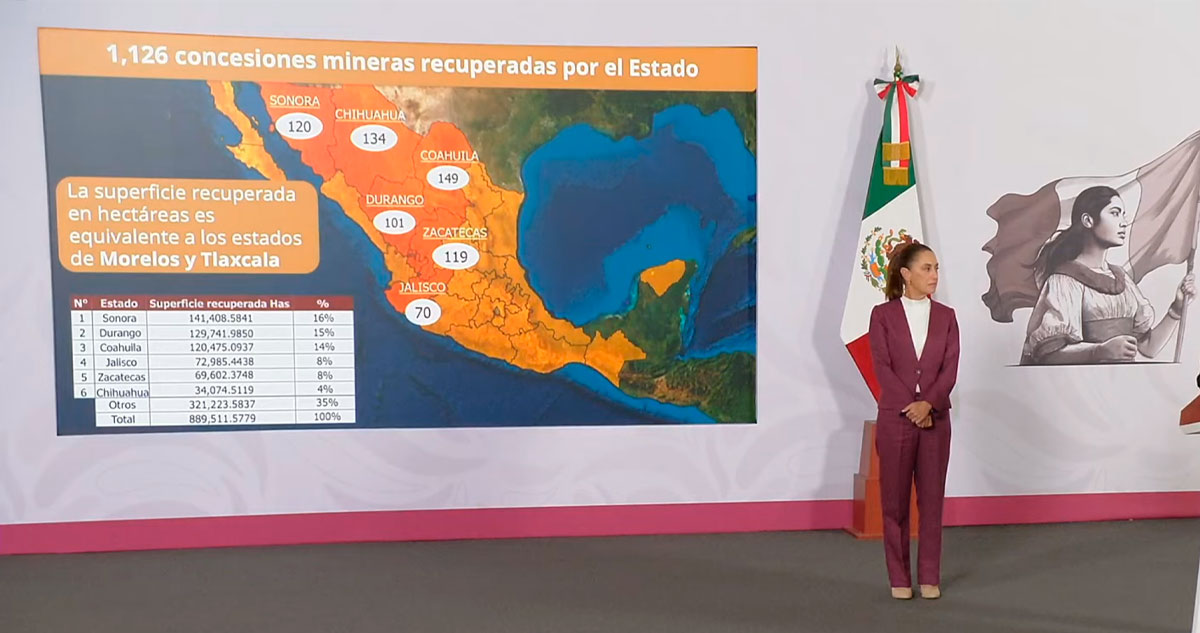 El Gobierno de México anuncia la recuperación de mil 126 concesiones mineras